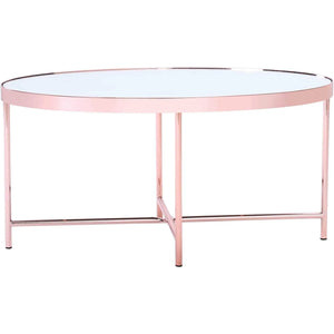 XANDER OVAL COFFEE TABLE WITH MIRROR TOP 807 (#)