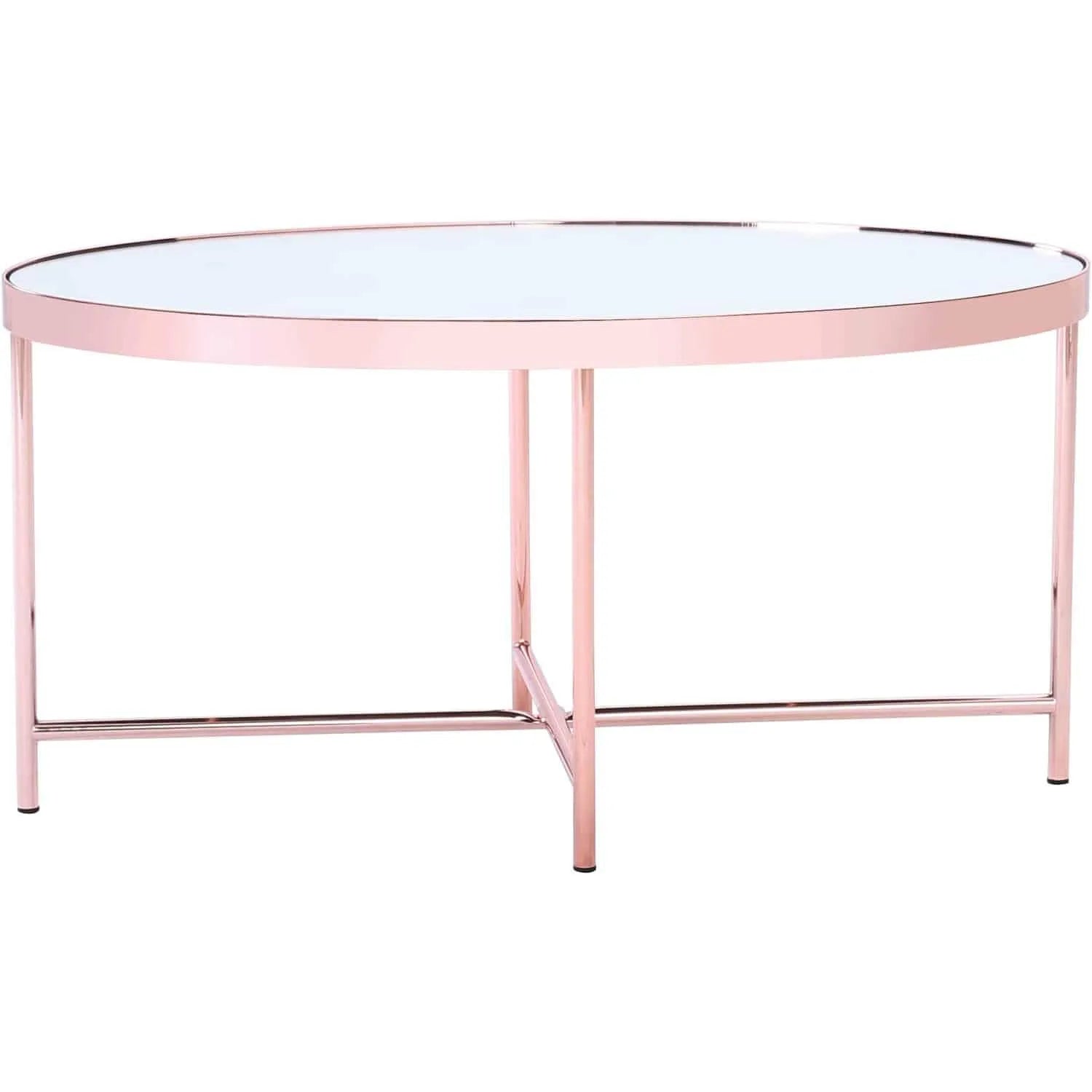 XANDER OVAL COFFEE TABLE WITH MIRROR TOP 807 (#)