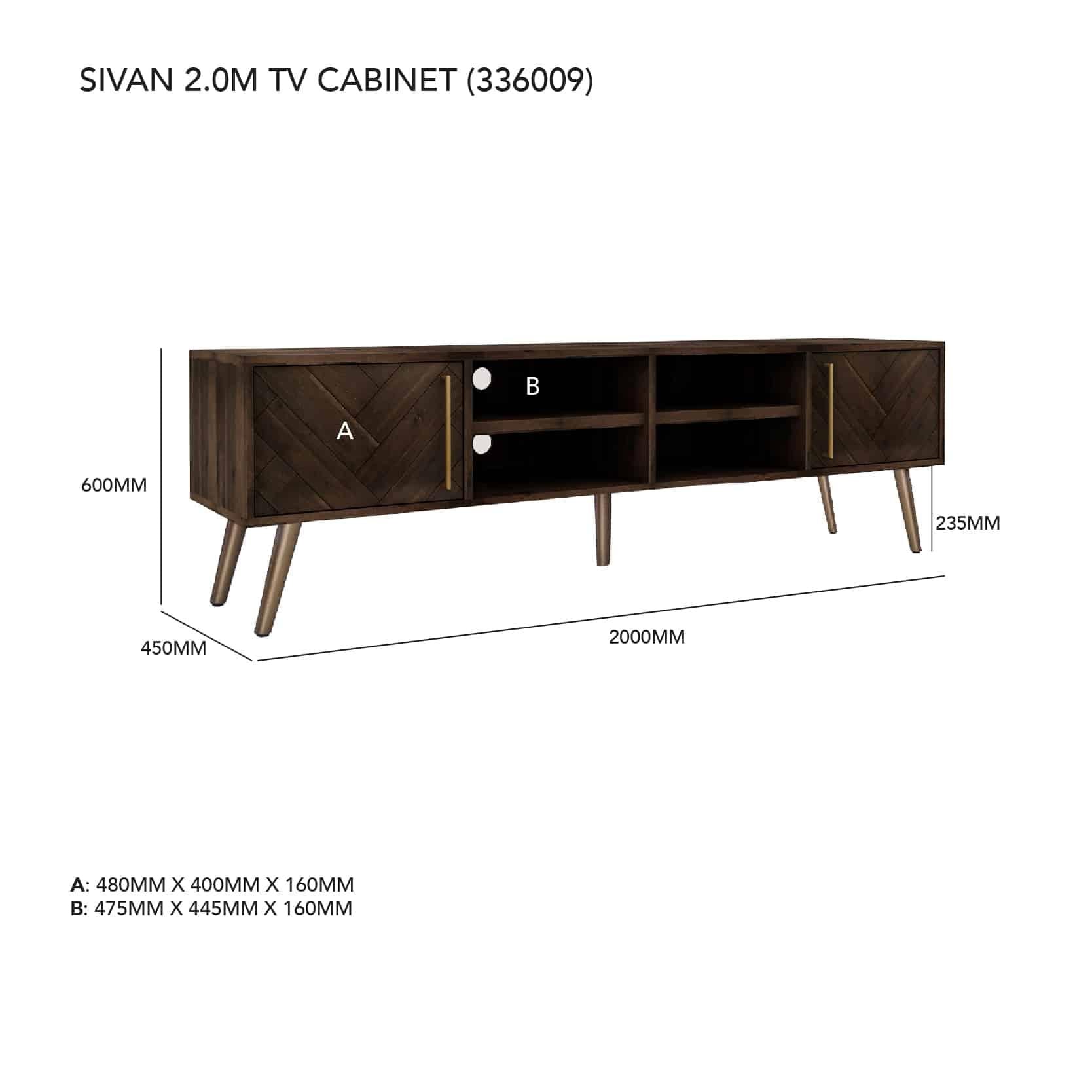 SIVAN 2.0M TV CABINET 822/1809