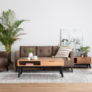 ALTO 3 SEATER SOFA BLACK/6366