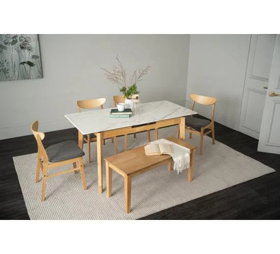 FOLTO 700 X 1200 + 300 EXT DINING TABLE 102/186