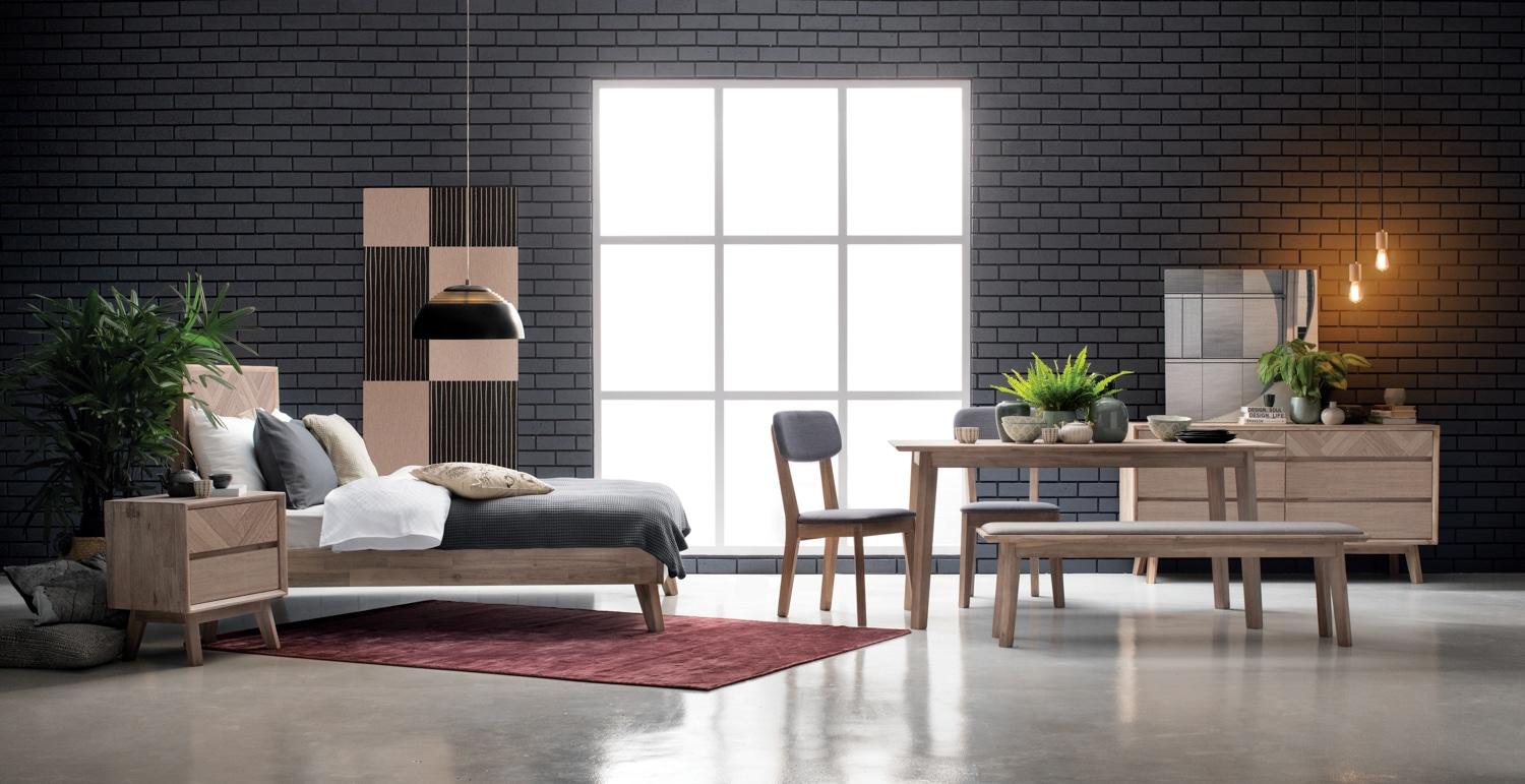 MADRID QUEEN BED WITH 2000MM SIDE RAIL 1808
