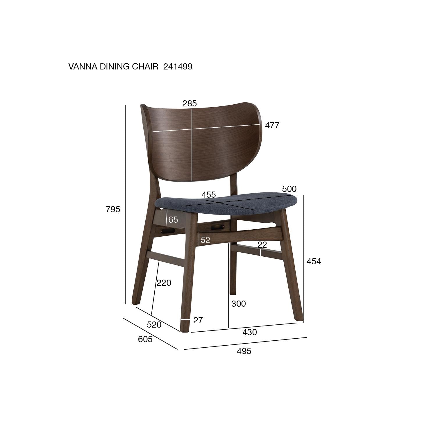 VANNA DINING CHAIR 109/113/6673