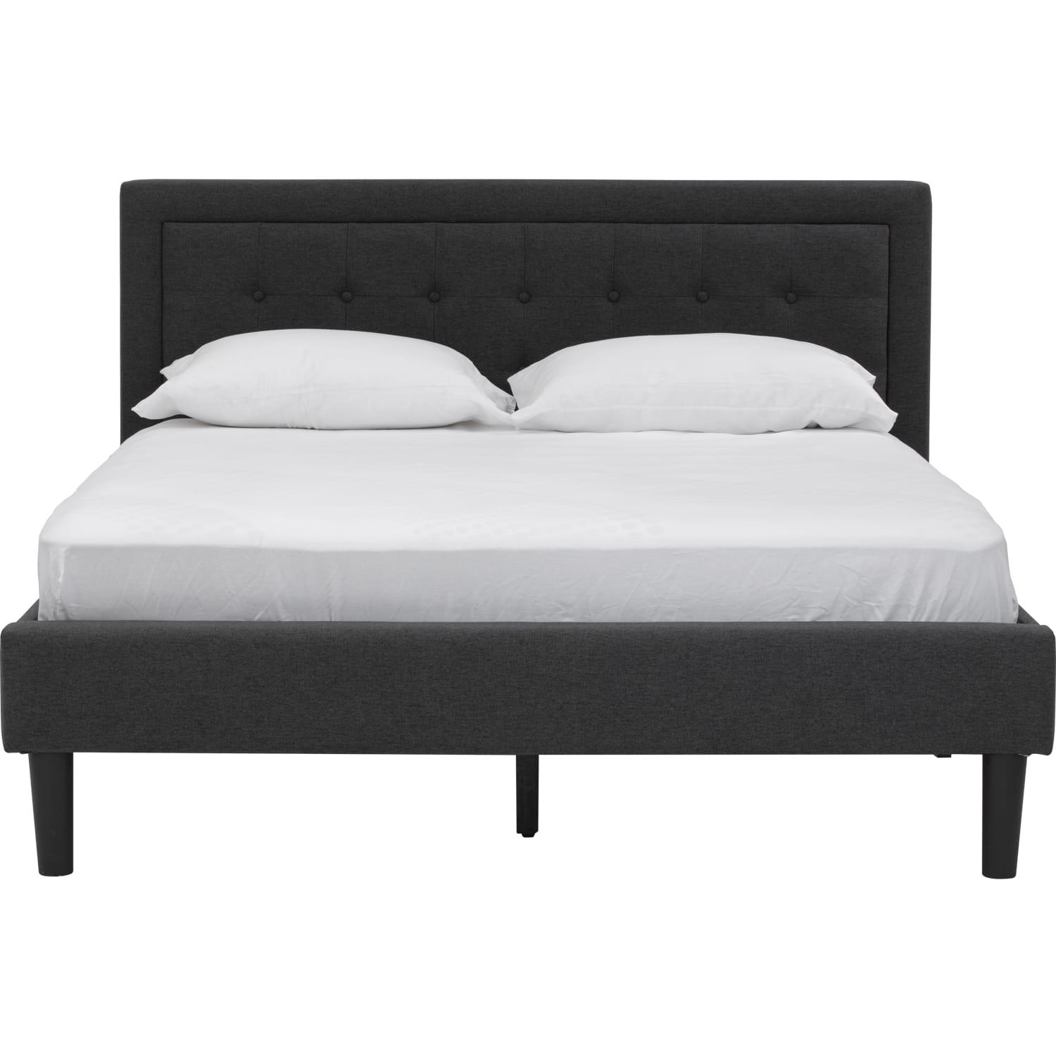 HAYDEN KING BED WITH 1900MM SIDE RAIL BLACK/6516