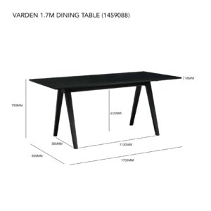 VARDEN 850X1700 DINING TABLE 114