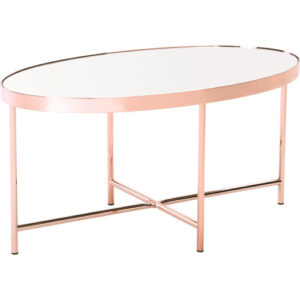 XANDER OVAL COFFEE TABLE WITH MIRROR TOP 807 (#)