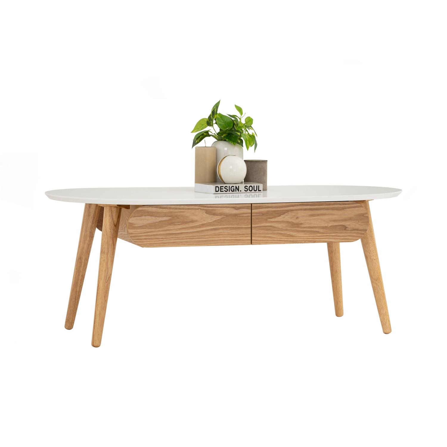 ORRA COFFEE TABLE WITH 2 DRAWER 102/130 - Image 3