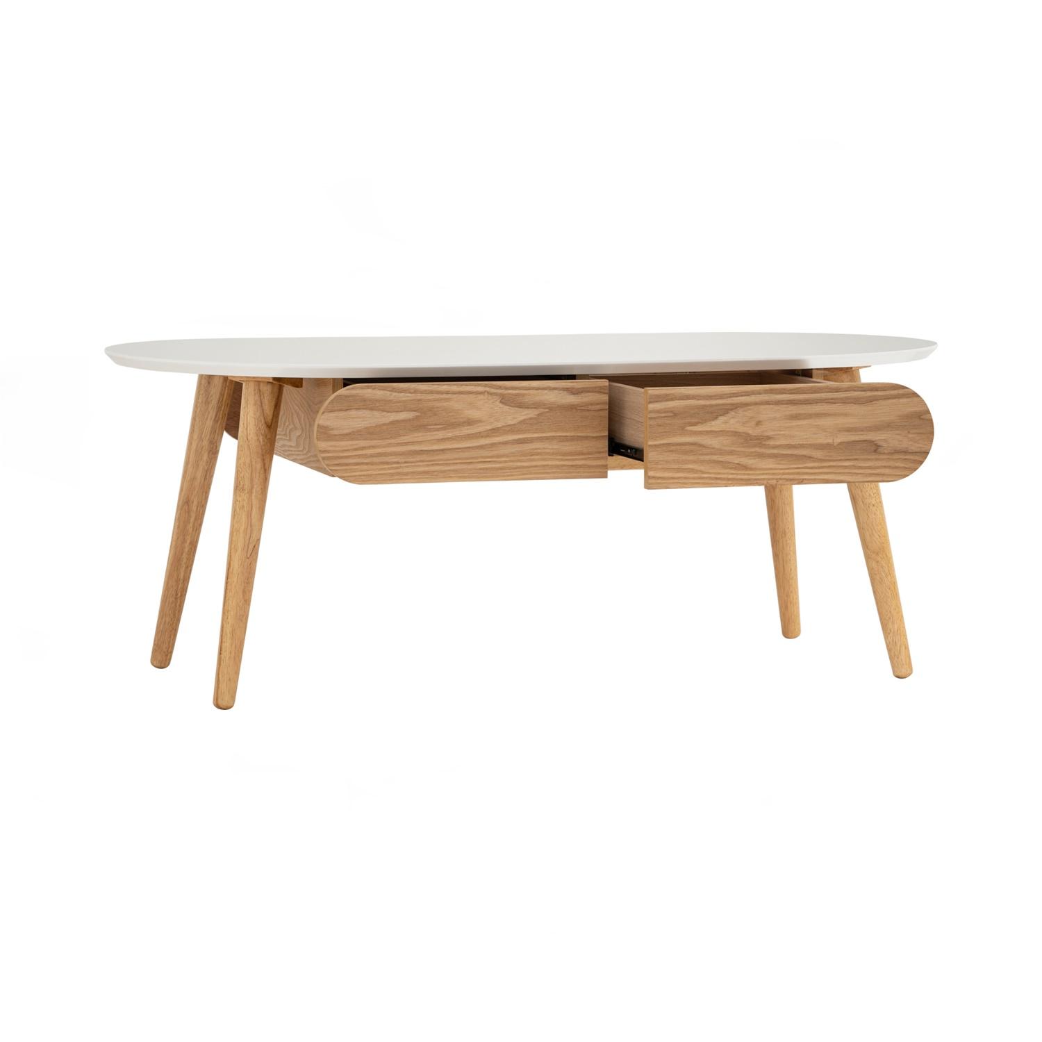 ORRA COFFEE TABLE WITH 2 DRAWER 102/130 - Image 4